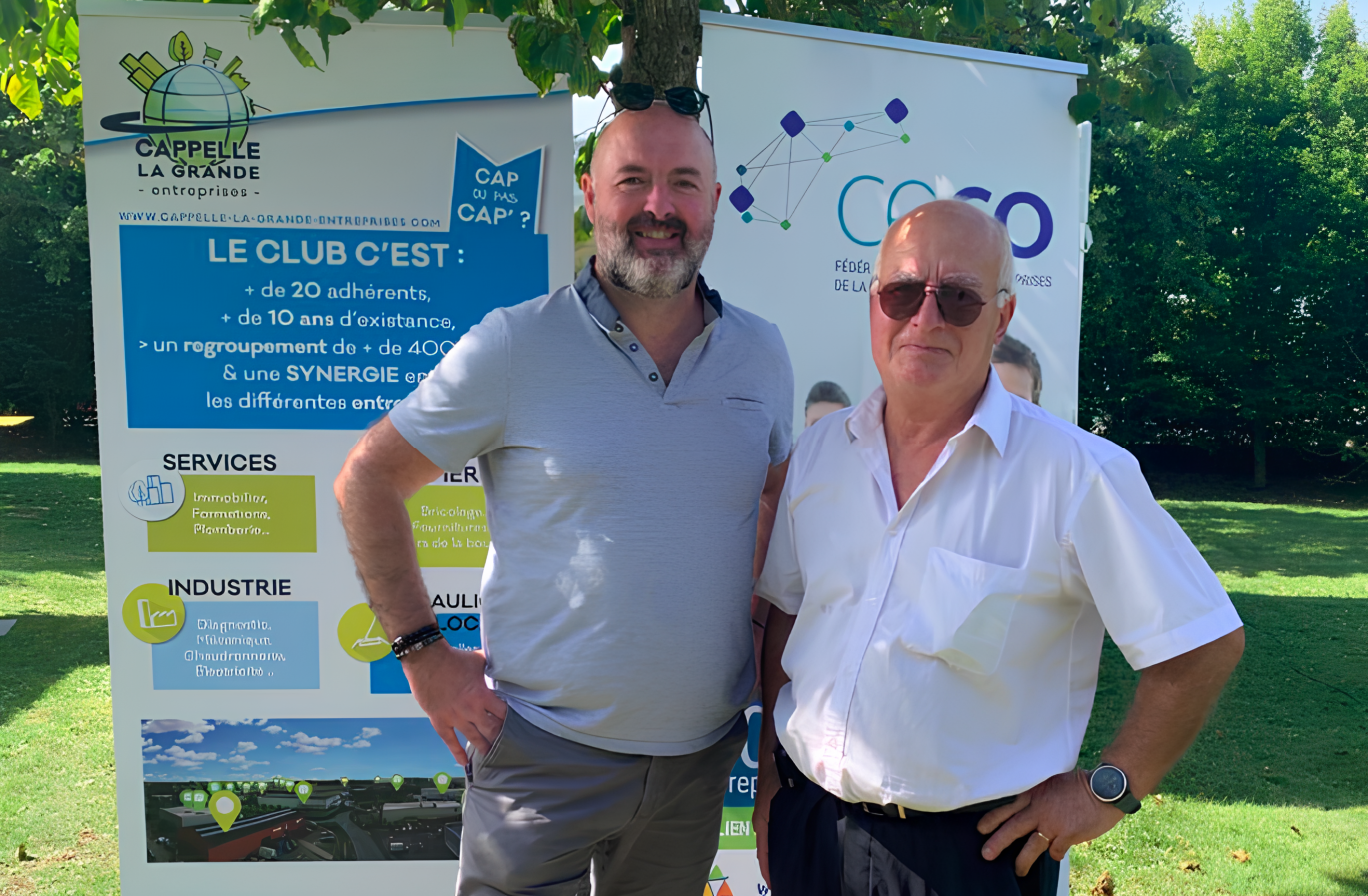 À gauche, Christophe Vérin, président de Fédération des Clubs d’Entreprises de la Côte d’Opale. © Ceco