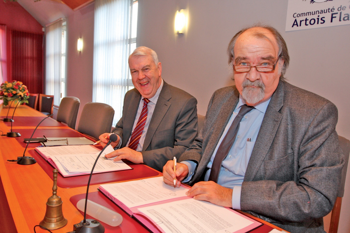 Jacques Napieraj et Pierre Duriez ont signé la convention de partenariat qui lie leurs organismes pour l’année 2012.