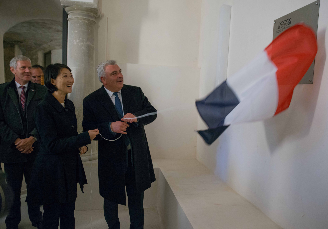 La ministre de la culture Fleur Pellerin inaugure la crypte