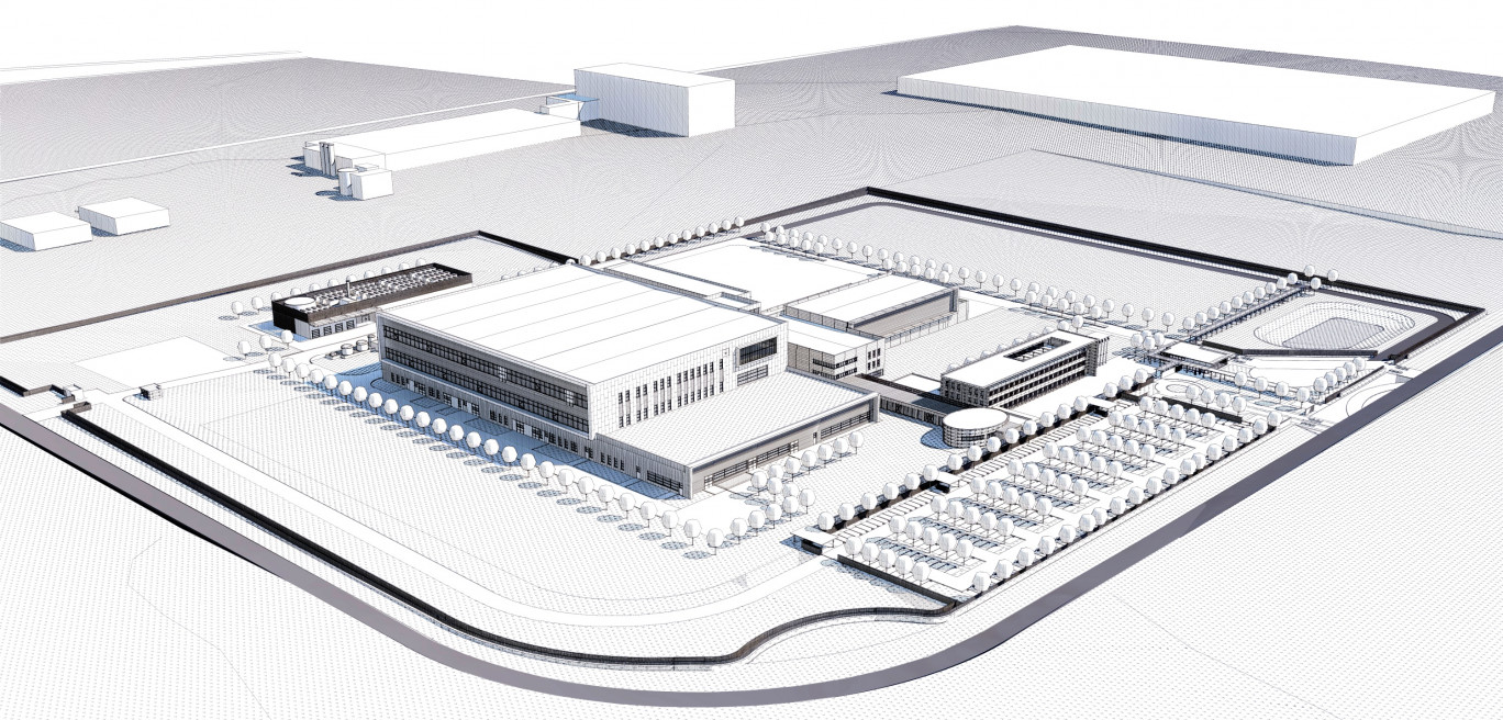 Projet du futur site qui sera implanté dans la zone industrielle Actiparc de la Communauté urbaine d’Arras.