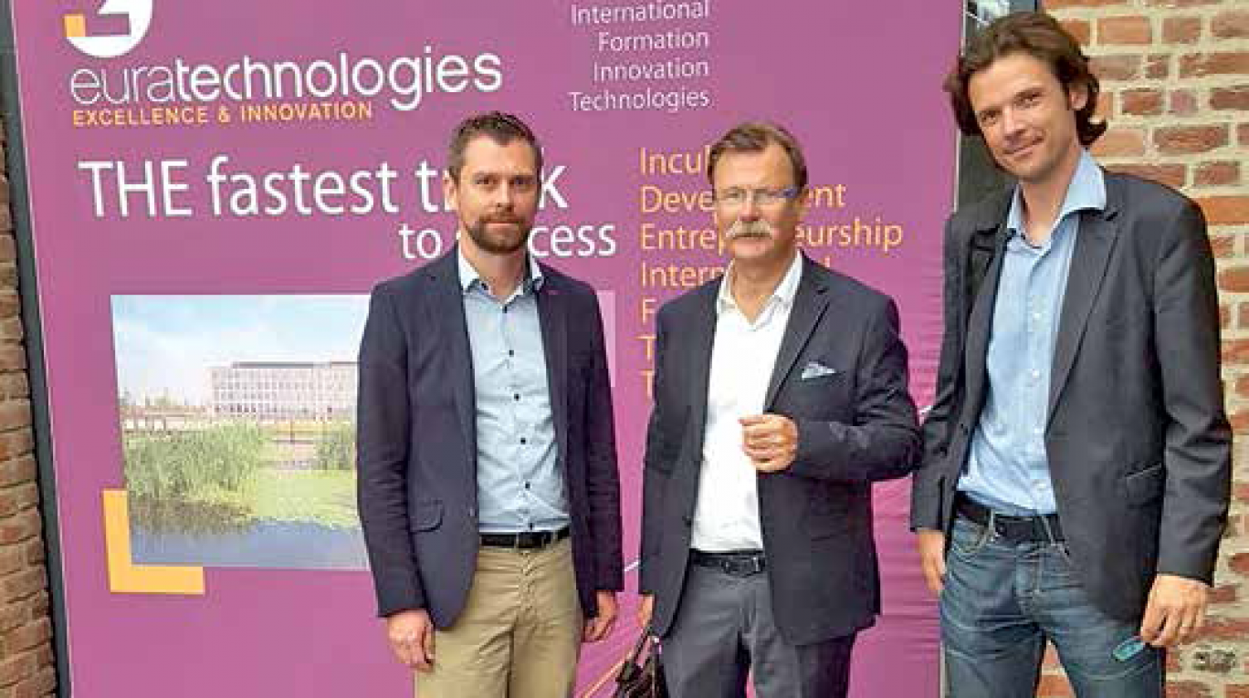 Les intervenants du cabinet Verspieren à EuraTechnologies : Ludovic Naessens, Jean-Pierre Sarazin et Romain Derigny (de gauche à droite).
