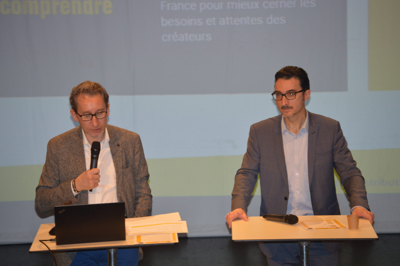 Hervé Ducrocq, responsable création/entreprise de la BPI France et Jallil Yaker, directeur régional de la BPI.