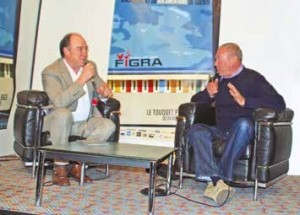 George Marque-Bouaret, délégué général du FIGRA, aux côtés du réalisateur Yves Boisset. 