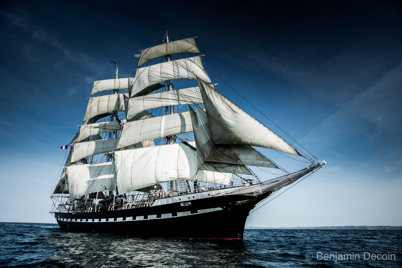 Le Belem est aujourd’hui un navire-école civil qui embarque 2 000 personnes et accueille entre 50 000 et 60 000 visiteurs par an. (©Fondation Belem / Benjamin Decoin)