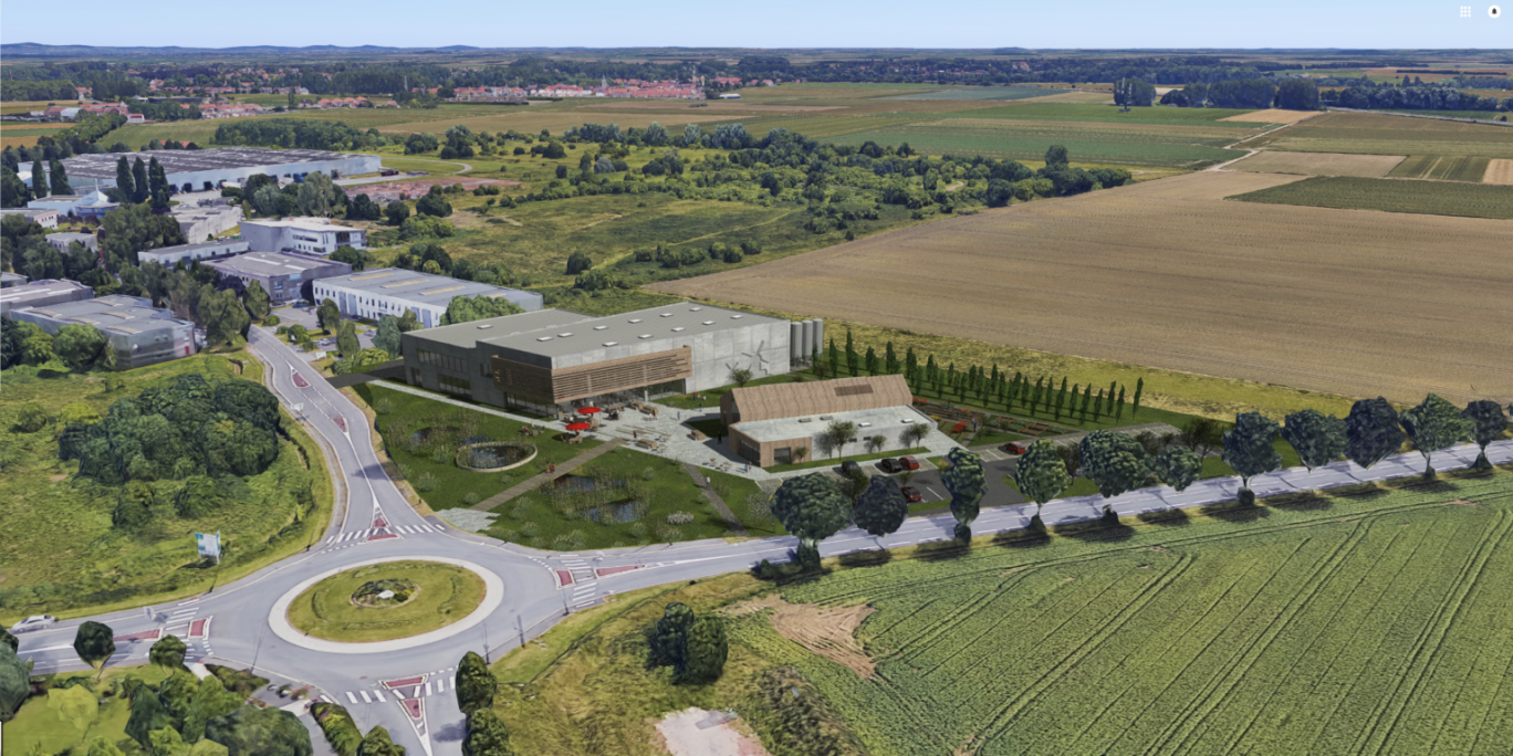 Vue aérienne du futur site de la brasserie Moulins d'Ascq