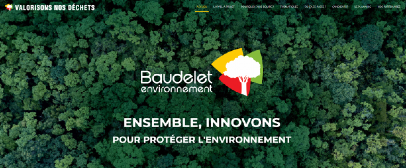 Baudelet Environnement lance son premier appel à projets Valorisonsnosdechets.com