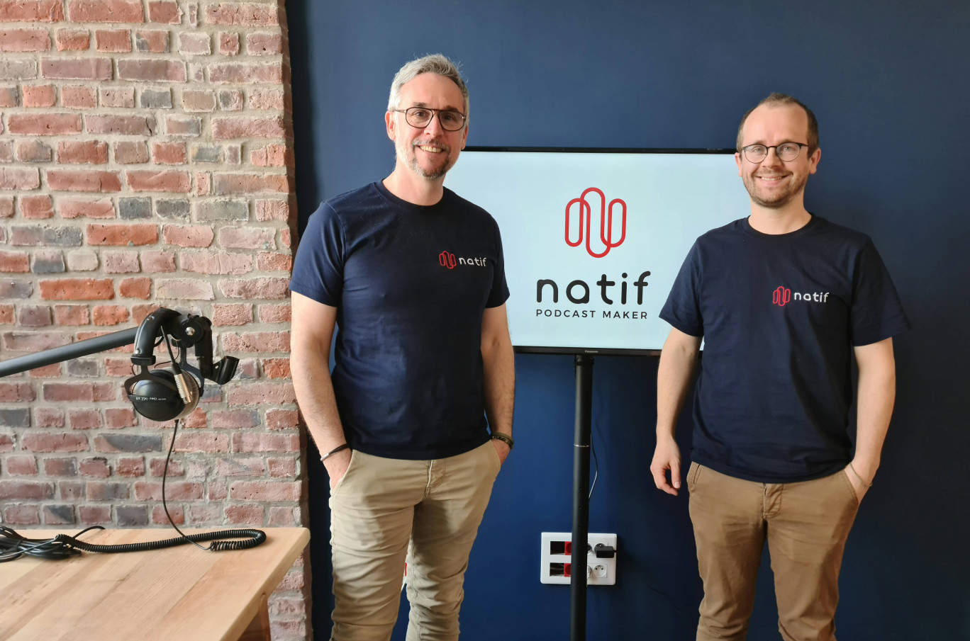 Laurent Stock et Thomas Rouvillain, cofondateurs de Natif Podcast. 