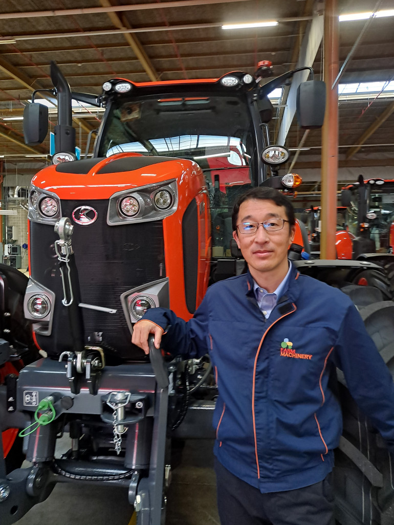 Masahiko Koshidaka, président de Kubota Farm Machinery Europe, dirige la seule usine européenne de fabrication de tracteurs du groupe.