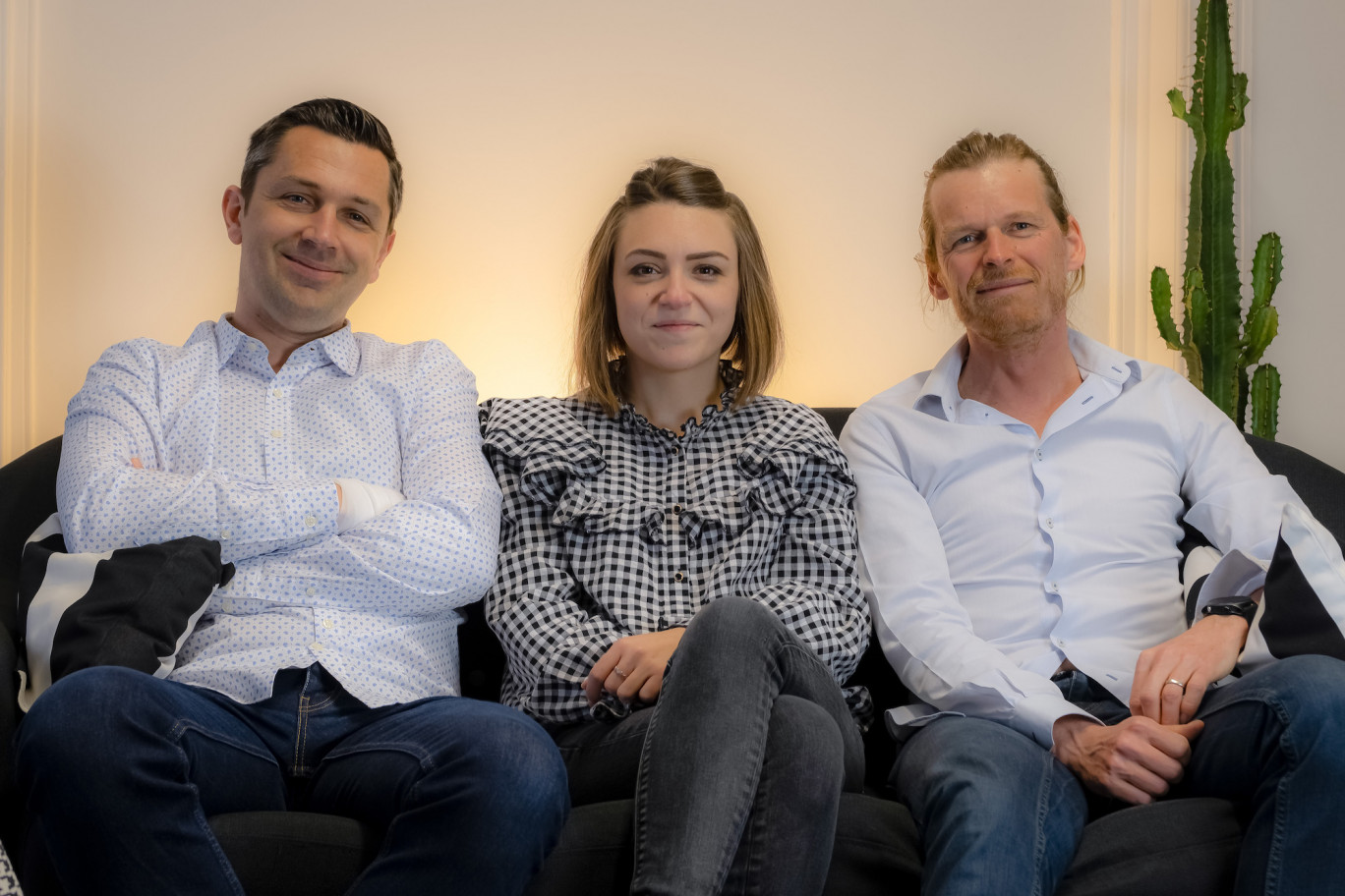 Pierre-Yves Dubreucq, Coralie Ladent et Sébastien Lemire, fondateurs de Mindbaz. © Mindbaz