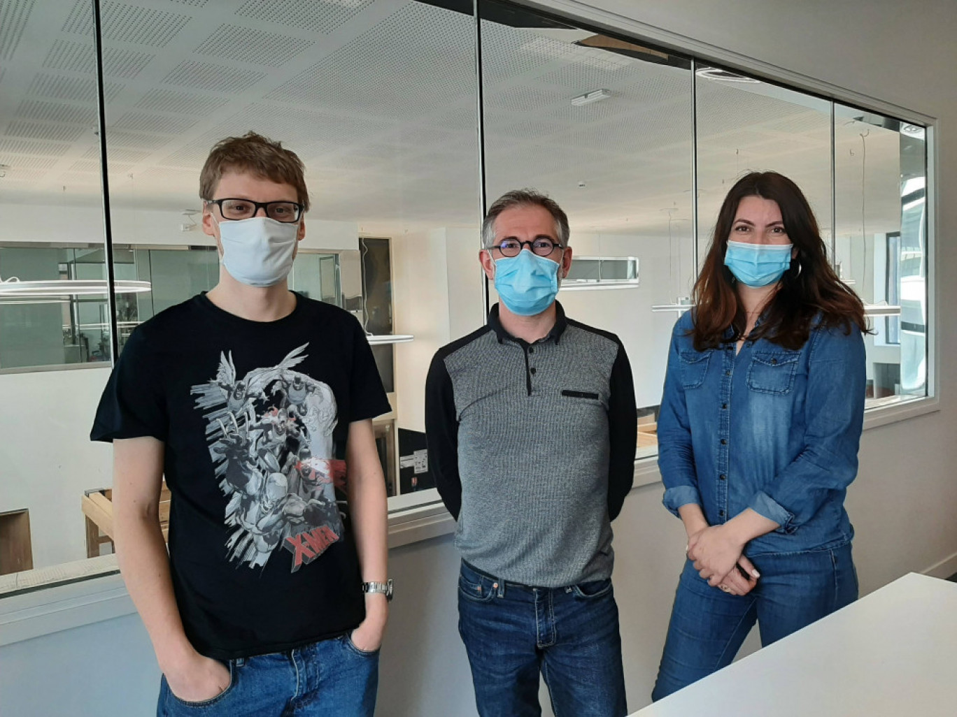 Quentin Grimonprez, Jean-François Bouin et Margot Corréard, les trois fondateurs de DiagRAMS technologies.