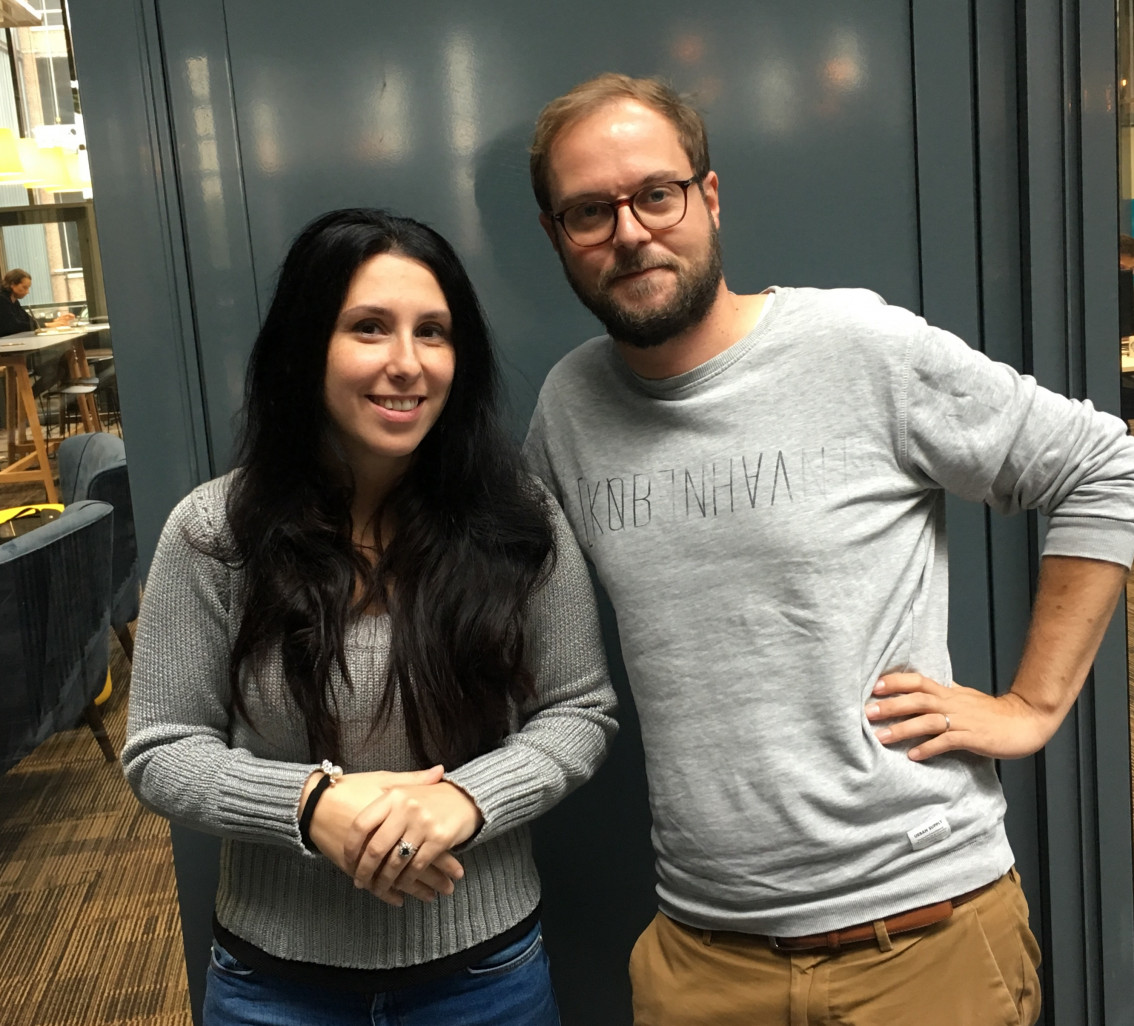 Antonia Bova et Maxime Roussel, cofondateurs de Paprwork, à EuraTechnologies.