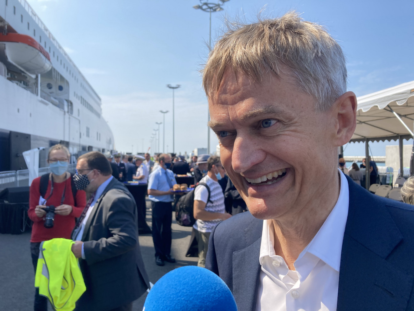 Torben Carlsen, PDG de DFDS Seaways à Calais, le 4 août dernier. (© Aletheia Press / MR)