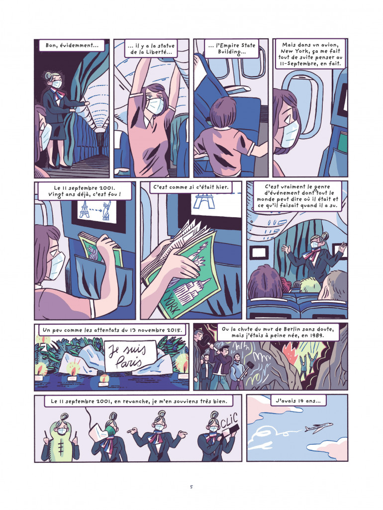 Quelques planches de la BD "11 septembre 2001".