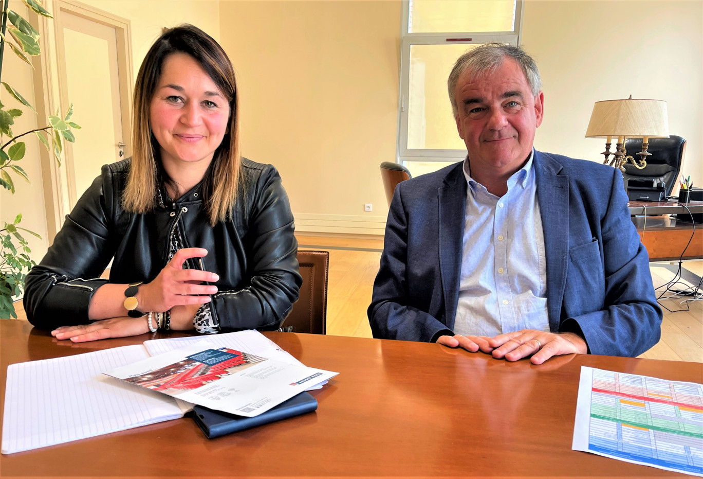 Laurencie Colart, directrice commerciale et responsable du site, et Jean-Marc Devise, président de la CCI Artois et d’Artois Expo, confiants pour l’avenir.