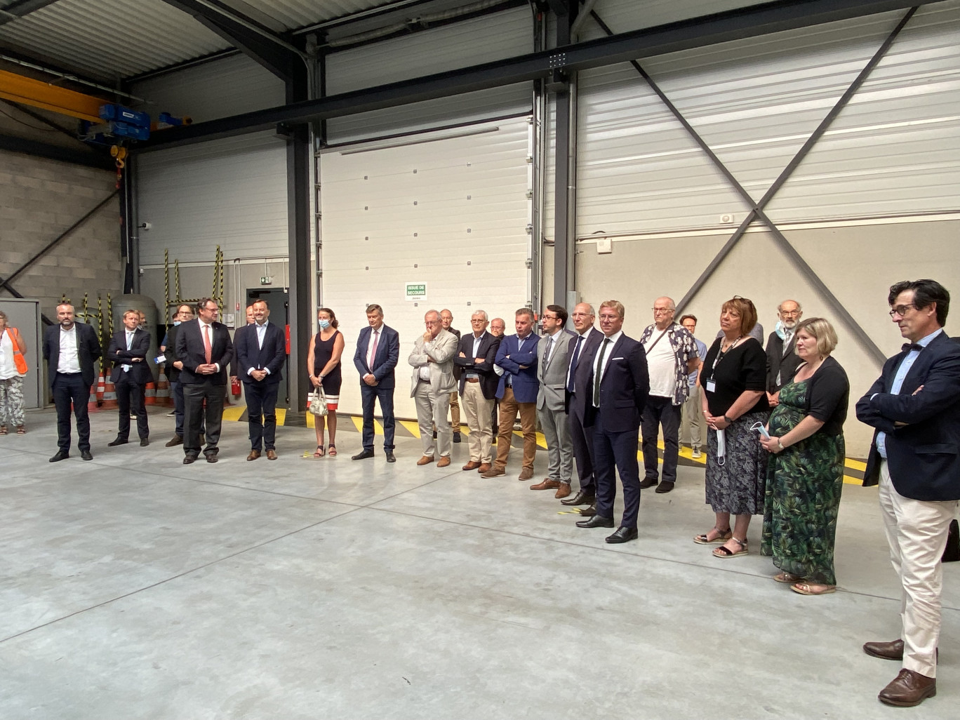 Les représentants de Startevo et de la CCI Hauts-de-France ont visité l'usine-école de Leulinghem le 8 septembre. © Aletheia Press/O. Prud'homme