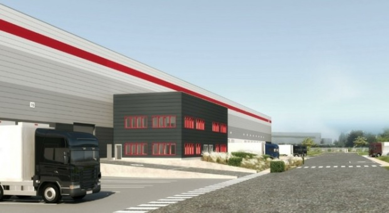 La future plateforme logistique - un bâtiment de 23 000 m² vise la certification Breeam Very Good. © P3 Logistic Parks