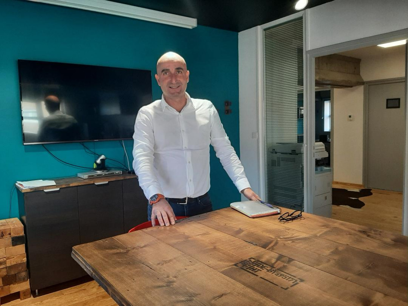 Olivier Dondt, promoteur immobilier à l'origine de la création de Ze Desk en plein centre-ville de Dunkerque.