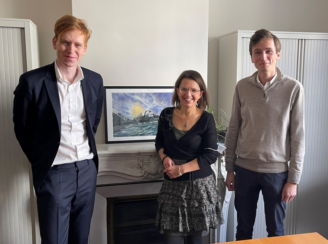 De gauche à droite : Rodolphe Caillard, un des frères repreneurs, Nathalie Bonnet, créatrice et cédante de Neho’Conseil, et Louis Caillard, repreneur.