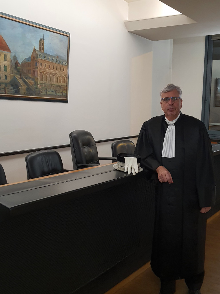 Jean-François Krummenacker, lors de l’audience solennelle de rentrée du tribunal de commerce de Douai.