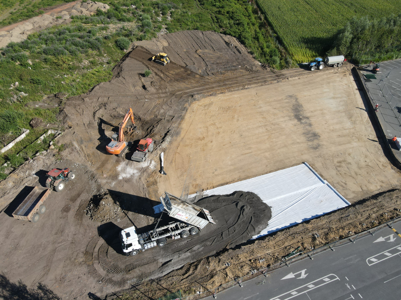 L’entreprise dispose d’un parc de matériels conséquent. © Dubois TP