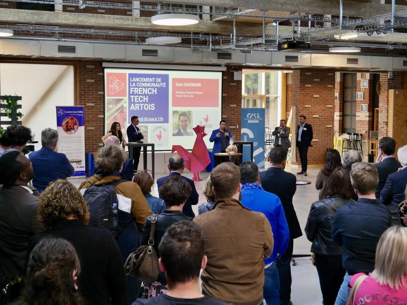 Près de 160 acteurs économiques étaient présents lors du lancement de la communauté French Tech Artois, notamment Sam Dahmani, directeur général délégué de French Tech Lille, et Mongi Zidi, président de French Tech Lille.