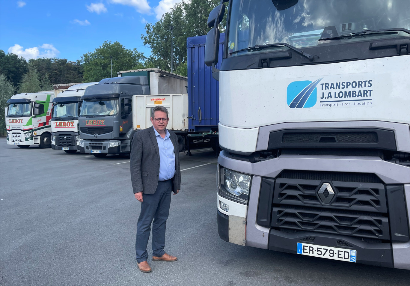 Philippe Mayeur, dirigeant des Transports J.A Lombart à Anvin et des Transports Leroy à Sallaumines. 