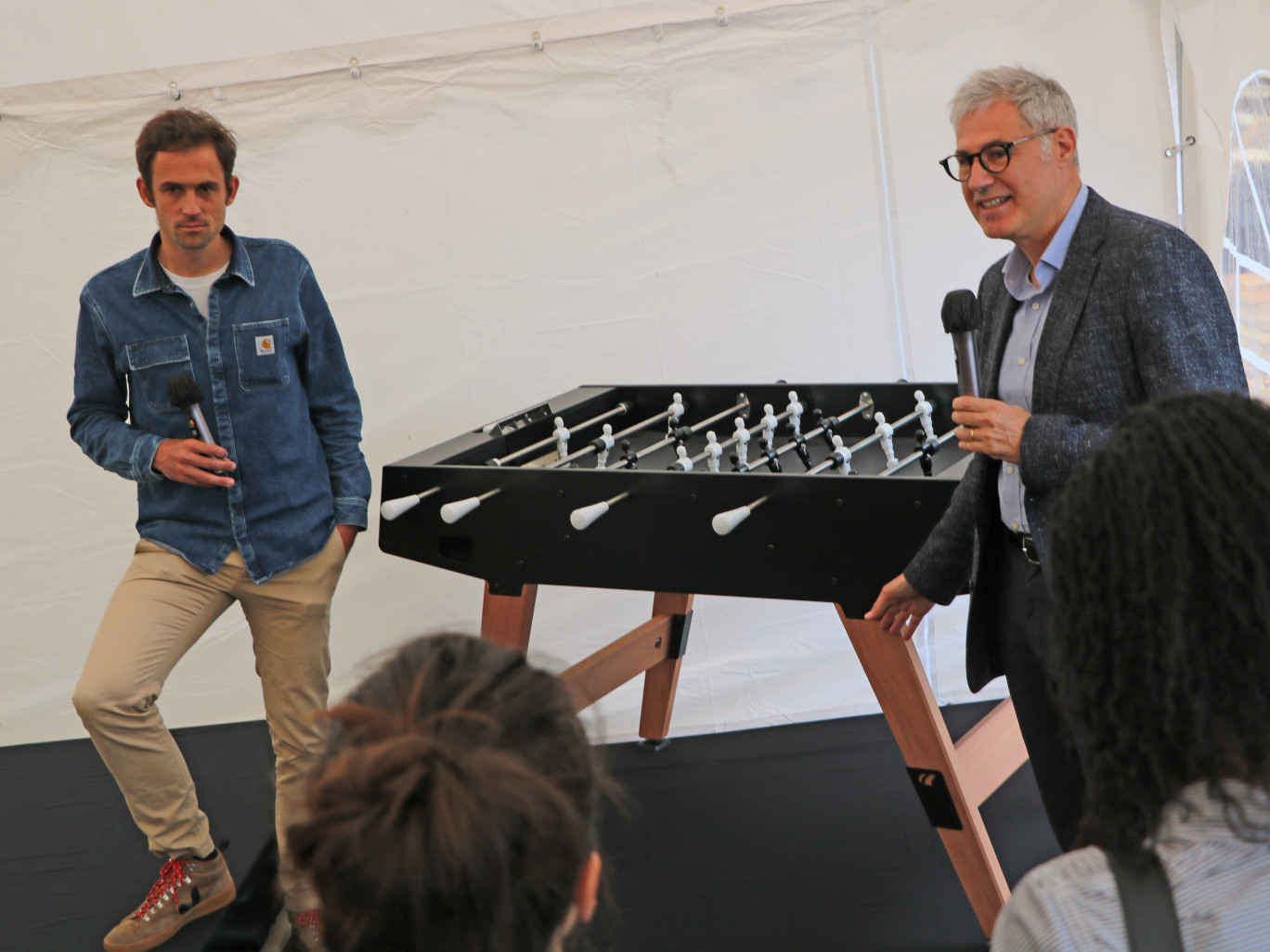 Michel Zany, PDG de Cornilleau (à droite), et Julien Chantry, dirigeant de Stella. 