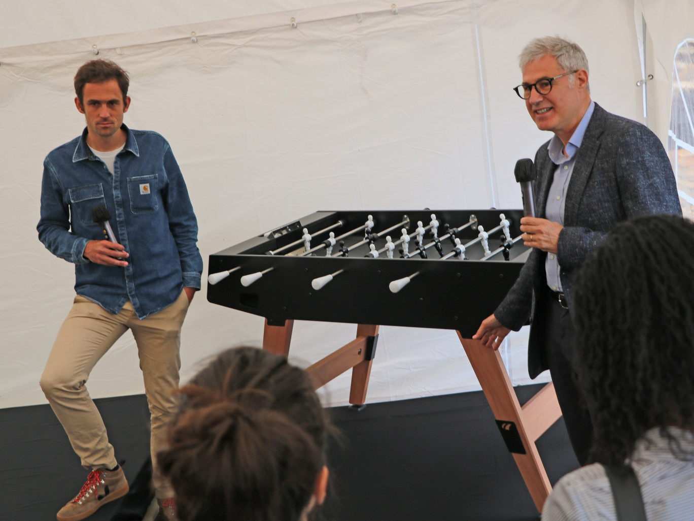 Michel Zany, PDG de Cornilleau (à droite), et Julien Chantry, dirigeant de Stella.