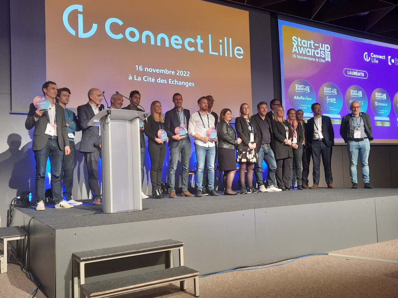 Le Connect Lille s’est terminé avec la remise des prix du concours des Start-up Awards. © Aletheia Press/L.Péron