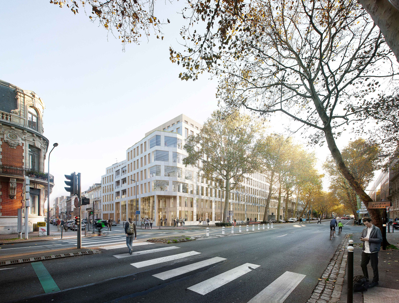 L’ancien siège de Partenord Habitat accueillera l'école de management IESEG. © Cabinet Degroote Architecture Développement