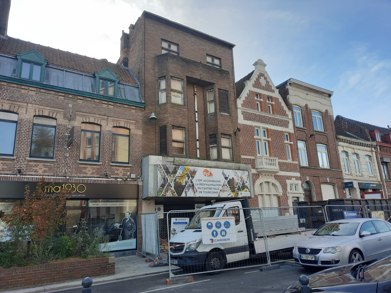 L’ancien cinéma les Arcades de Tourcoing va disparaître pour laisser place à un nouvelle ensemble comprenant des logements et des commerces. (© Aletheia Press / L.Péron)