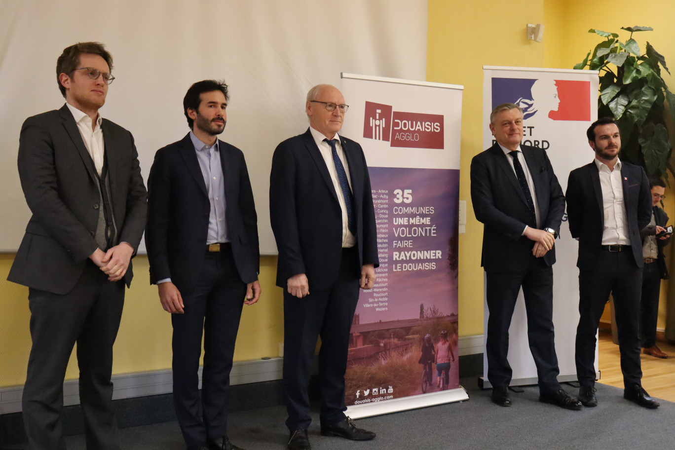 Les acteurs du territoire du Douaisis se sont réunis le 26 janvier dernier pour le lancement du dispositif «Rebond Industriel». © Aletheia Press/E.Chombart