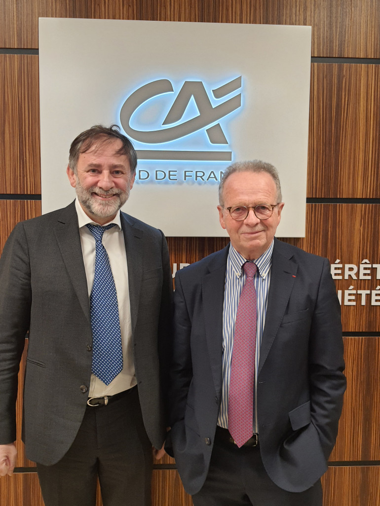 Laurent Martin, directeur général, et Bernard Pacory, président du Crédit Agricole Nord de France.