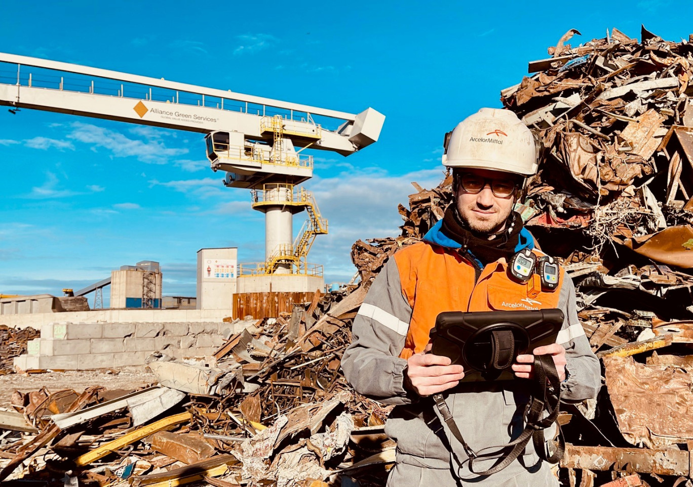 Le parc à ferraille du site de Dunkerque peut désormais être géré par un opérateur mobile. Photo : ArcelorMittal