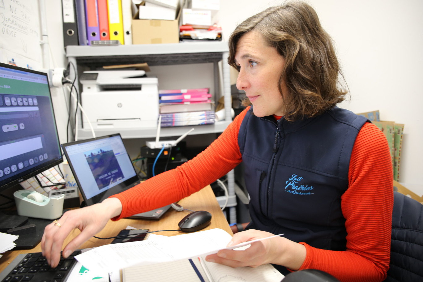 Clémence Ducroquet, directrice de la Coopérative Lait Prairies du Boulonnais à Vieil-Moutier. © Aletheia Press/M. Railane