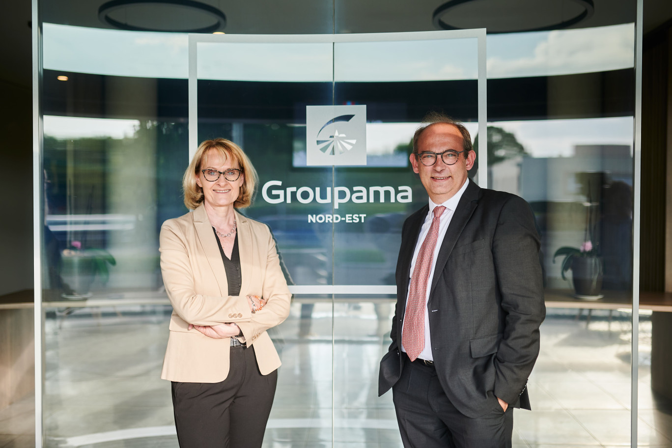 Patricia Lavocat Gonzales, directrice générale et Laurent Poupart, président de Groupama Nord-Est.