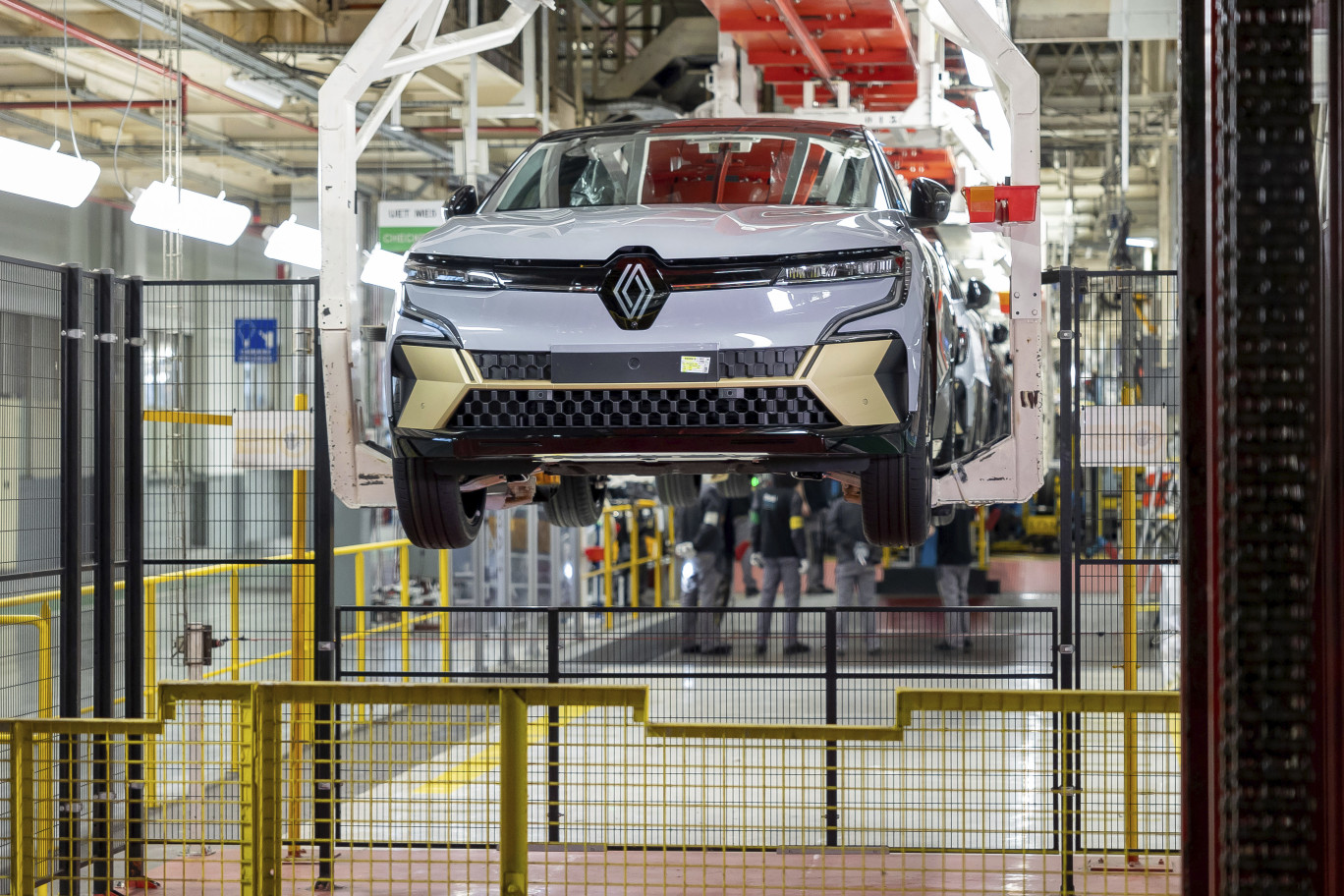 Ligne de fabrication de la Mégane E-Tec Electric à la Manufacture de Douai. © Renault ElectriCity