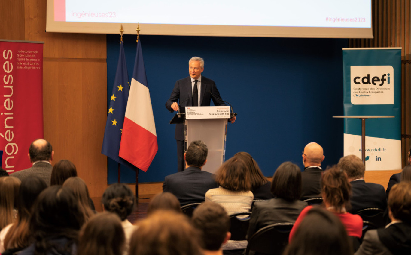 Bruno Lemaire, ministre de l’Économie, lors de la cérémonie de remise des prix.