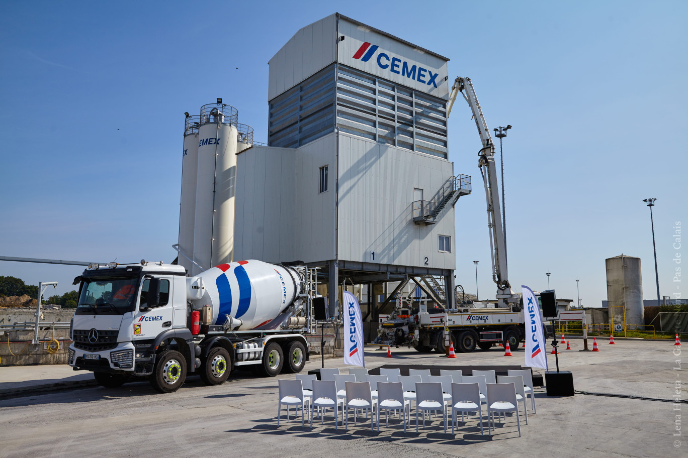 La nouvelle unité de production de béton prêt à l'emploi de Cemex à Loos. © Lena Heleta