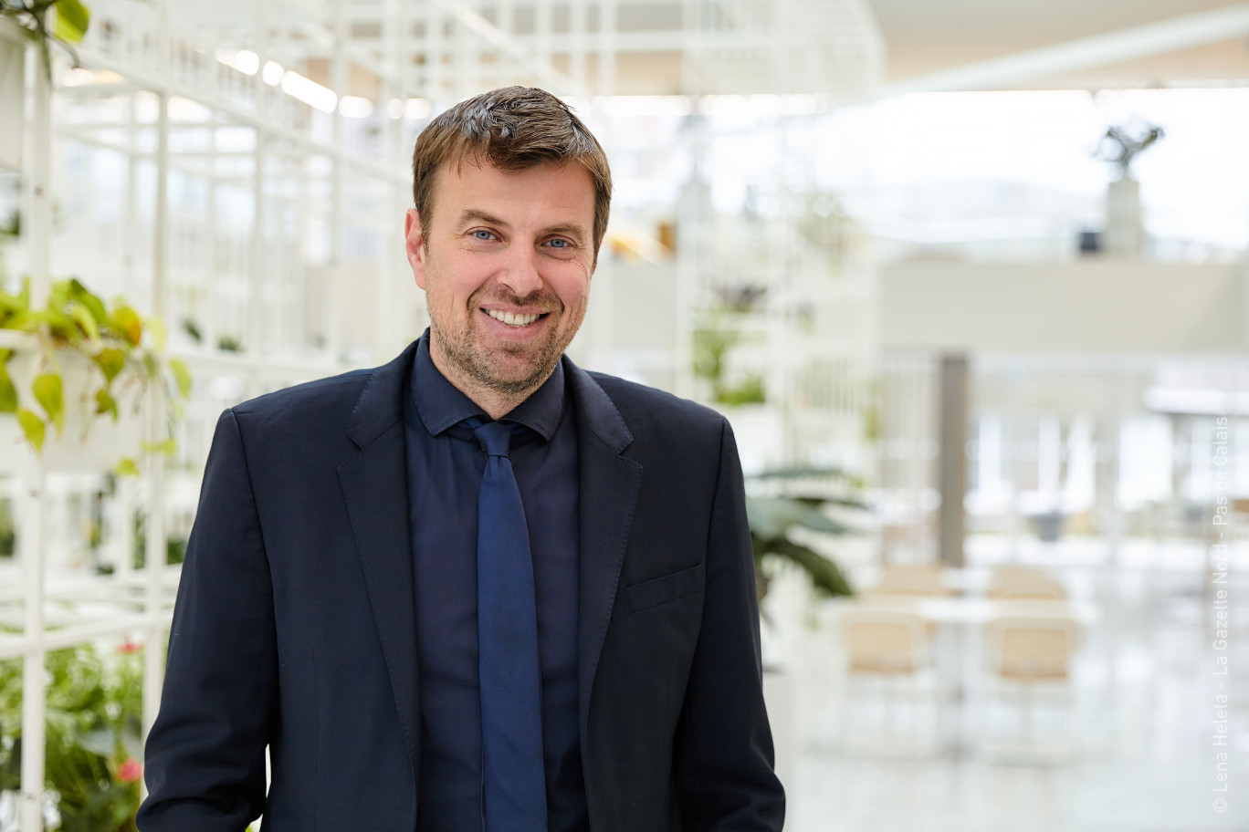 Olivier Desurmont, élu entrepreneur de l'année pour la région Nord lors de la cérémonie EY. ©Lena Heleta