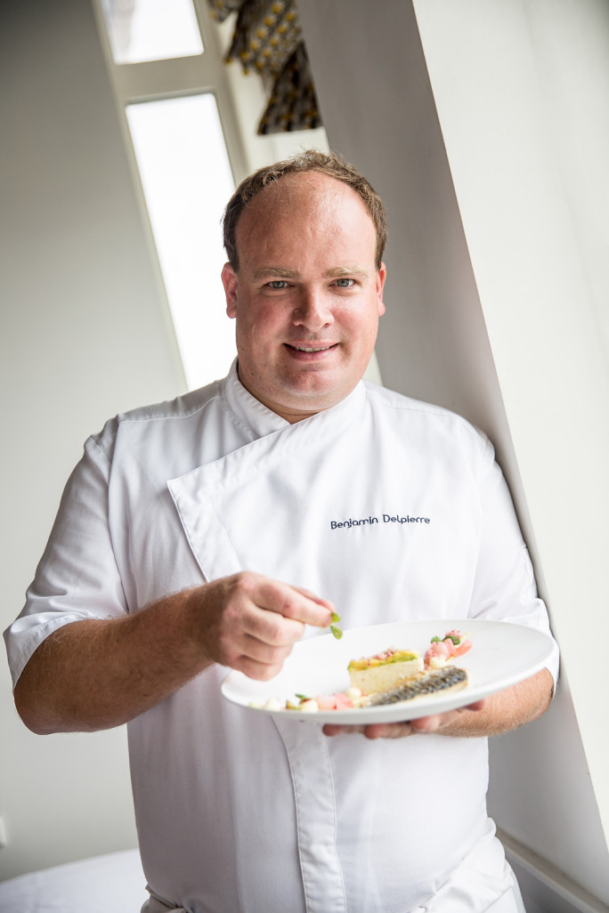 Benjamin Delpierre, est à la tête de l’Atlantic, et de son restaurant étoilé La Liégeoise et L’Aloze. © Sophie Stalnikiewicz