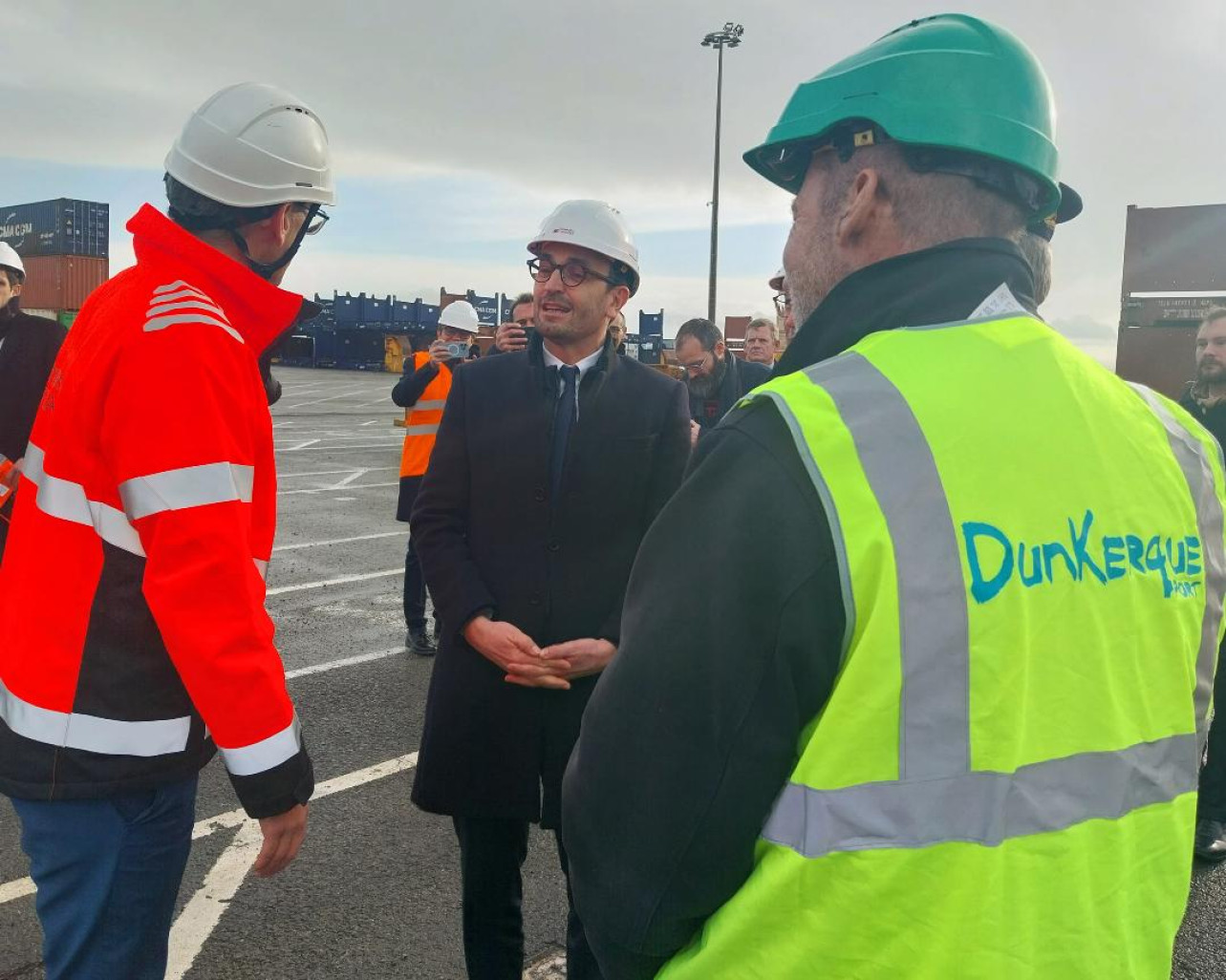 Le ministre des Comptes publics, Thomas Cazenave, était en visite au port de Dunkerque le 8 décembre dernier.