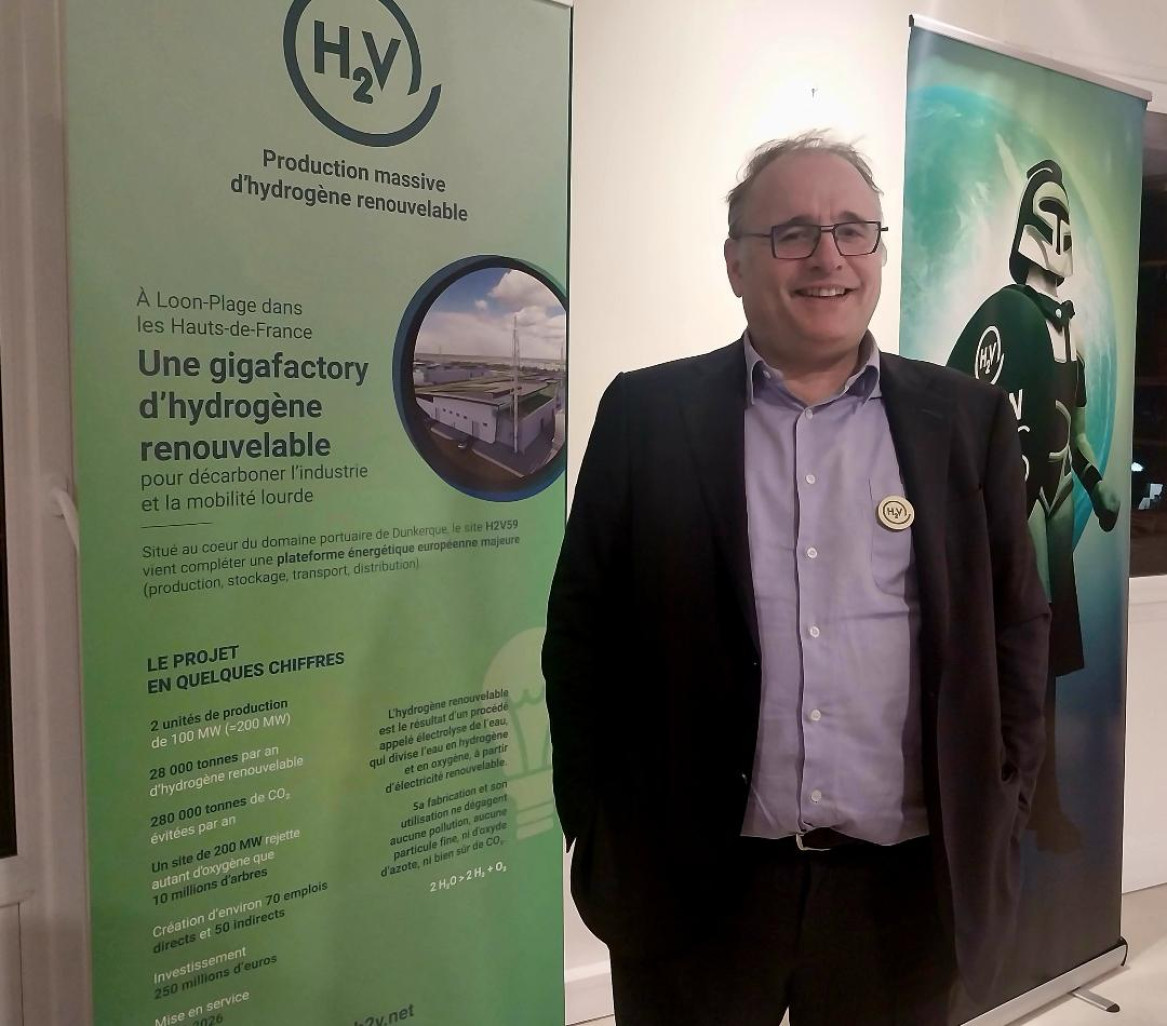 Alexis Martinez, directeur général, s'est rendu à Dunkerque le 8 janvier dernier pour inaugurer les nouveaux bureaux d'H2V en plein centre-ville.
