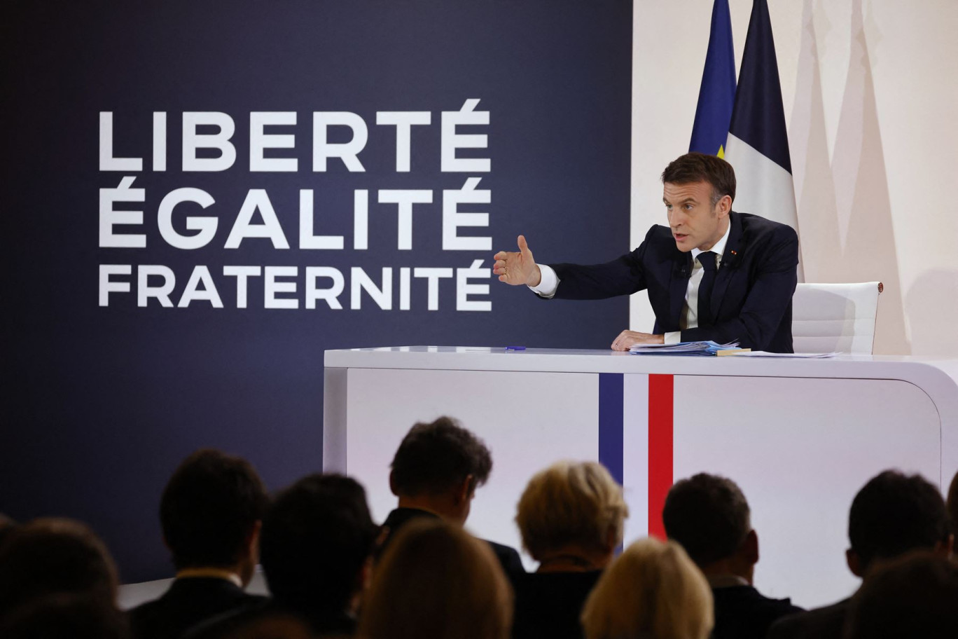 Le 16 janvier dernier, Emmanuel Macron a déclaré vouloir «un acte II de la loi sur la croissance, l'activité et les opportunités économiques pour libérer davantage ceux qui font, qui osent, qui travaillent». © Ludovic Marin-AFP