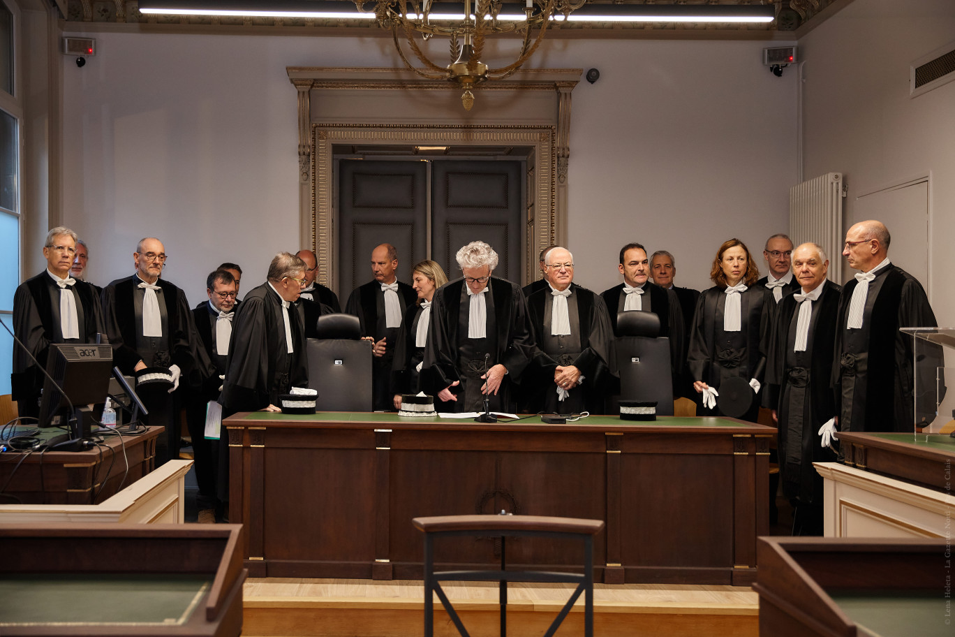 Lors de l'audience solennelle du Tribunal de Commerce de Valenciennes. © Lena Heleta