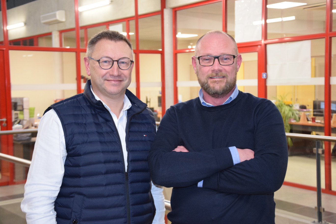 Vincent Blomme, directeur des achats, et Renaud Moretti, président de Jeumont Electric.