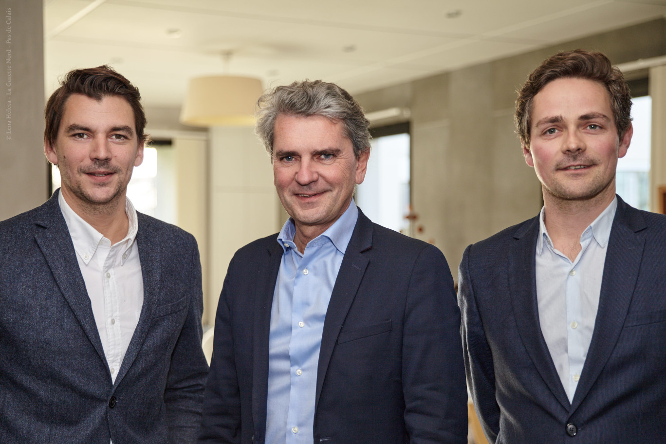 François-Nicolas Claudot, directeur conseil bureaux, Antoine Tostain, président de Tostain & Laffineur et Thibaut Charlet, directeur du département locaux d'activités et industries. © Lena Heleta