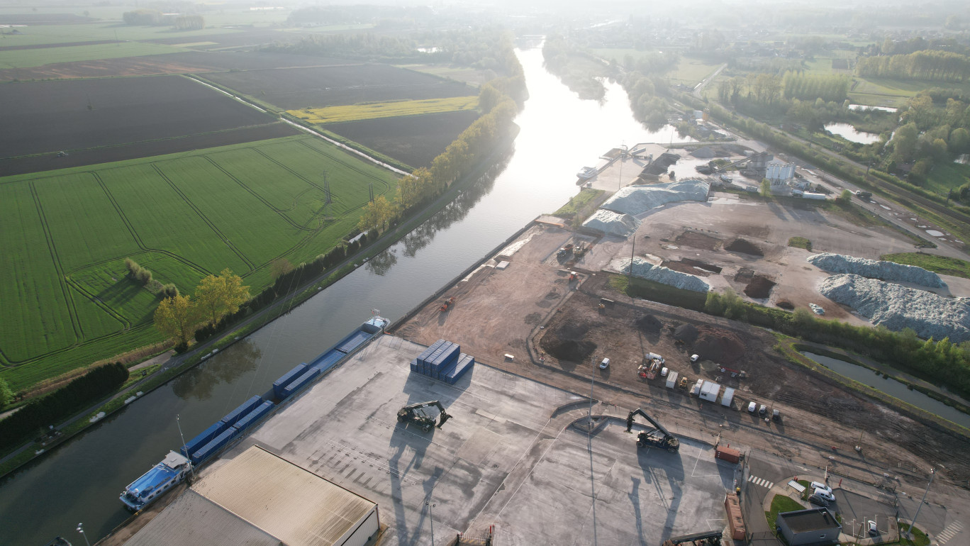 Fort de 10 millions € investis depuis 2018, le port de Béthune-Beuvry entend s’imposer comme un équipement majeur du réseau fluvial régional et national. © Ports de Lille