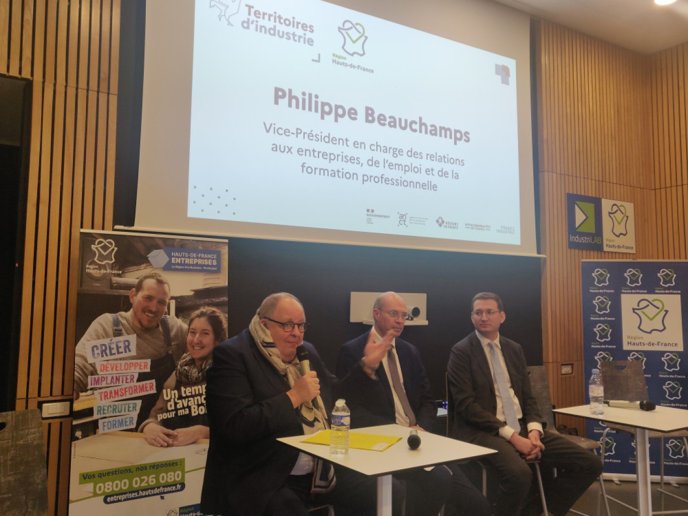 Philippe Beauchamps, Stéphane Leuleu et Jean-Baptiste Gueusquin. © Aletheia Press/DLP