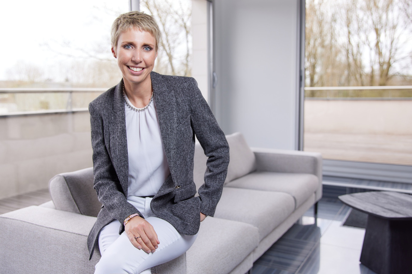 Caroline Poissonnier, directrice générale du groupe Baudelet, cherche à améliorer la santé mentale des dirigeants. © Lena Heleta
